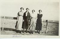  From left to right, Catherine Turner, unknown, unknown, and Susan Turner.